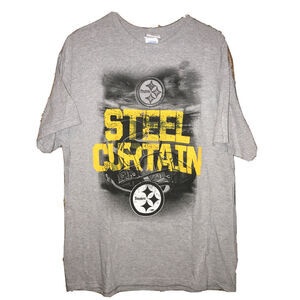 NFL Team Apparel XL Pittsburgh Steelers Steel Curtain T Shirt Size X-Large